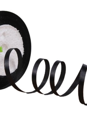 Saten Kurdele 3 mm Siyah 70 Metre