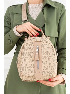 Just Polo Kadın Günlük Kullanıma Uygun Çok Gözlü Sırt Çantası