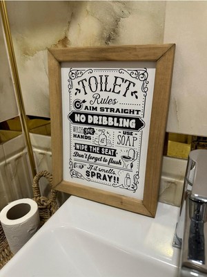Home , Banyo Için Modern Ahşap Çerçeveli Tablo