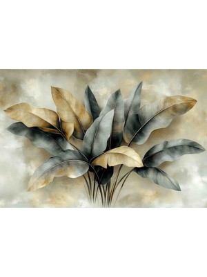 Aden Dekoratif Yapraklar Kanvas Tablo
