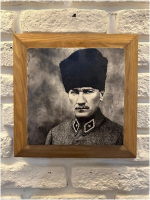 Masif Çerçeveli Doğaltaş Mermer Tablo Pano 26X26 cm