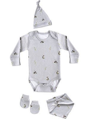 Panda Yenidoğan Bebek Zıbın Seti