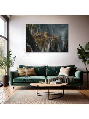 Kanvas Tablo Yüksek Kaliteli Kanvas Duvar Tablosu Rivendel Lotr Yeni Ev Hediyesi Ev Dekorasyon