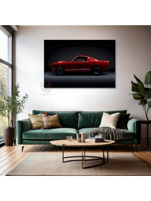 Kanvas Tablo Yüksek Kaliteli Kanvas Duvar Tablosu Kırmızı Araba Yeni Ev Hediyesi Ev Dekorasyon