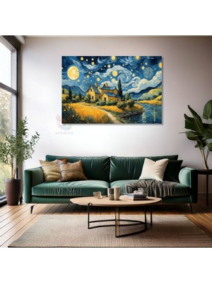 Kanvas Tablo Yüksek Kaliteli Kanvas Duvar Tablosu Van Gogh Manzara Yeni Ev Hediyesi Ev Dekorasyon