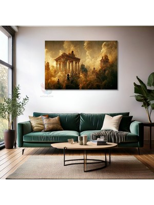 Kanvas Tablo Yüksek Kaliteli Kanvas Duvar Tablosu Antik Tapınak Yeni Ev Hediyesi Ev Dekorasyon
