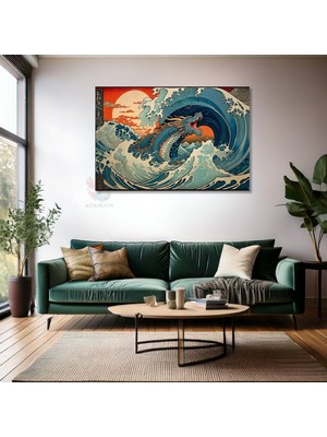 Kanvas Tablo Yüksek Kaliteli Kanvas Duvar Tablosu Deniz Ejderi Yeni Ev Hediyesi Ev Dekorasyon