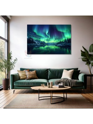 Kanvas Tablo Yüksek Kaliteli Kanvas Duvar Tablosu Kuzey Işıkları Yeni Ev Hediyesi Ev Dekorasyon