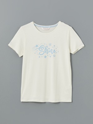 Lc Waikiki Yeni Sezon Bisiklet Yaka Baskili Kadin Pijama Ust - S5DA77Z8