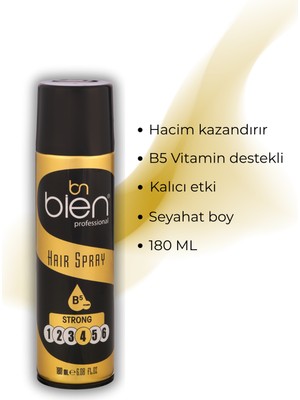 Bien B5 Vitaminli Saç Şekillendirici Sprey – Elektriklenmeye Son, Gün Boyu Etki 180 ml