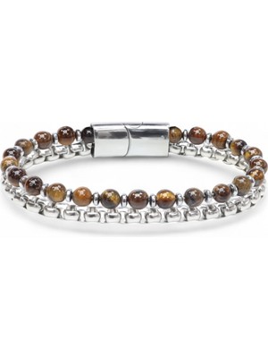 Fm Çelik Zincirli Kaplan Gözü Ve Hematit Bileklik 31832B21D8