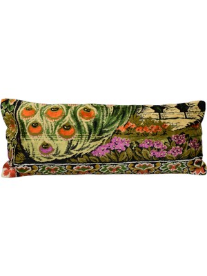 Yeni Kadife Dokuma Dekoratif Kilim Kırlent Yastık Kılıfı 6206