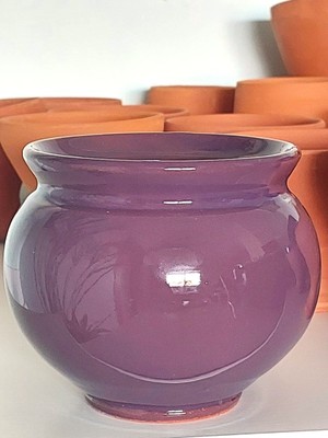 Dışı Sırlı Toprak Saksı