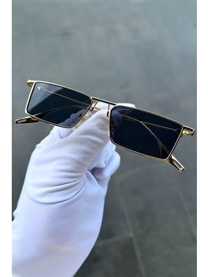 Roger Bacon Dikdörtgen Unisex Güneş Gözlüğü Metal Çerçeve