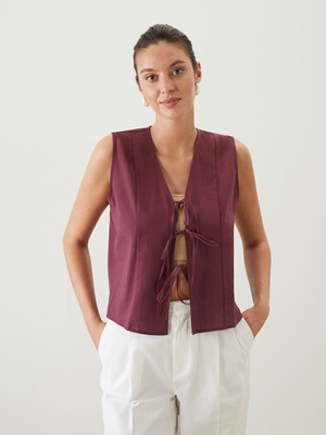 Lc Waikiki Yeni Sezon V Yaka Baglamali Bluz - S5Q496Z8