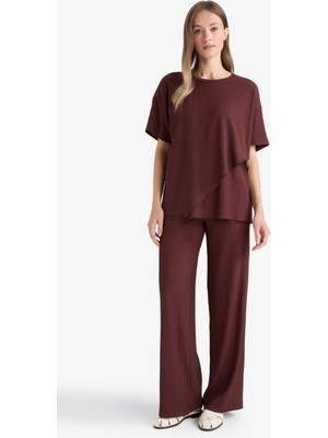 DeFacto Straight Fit Düz Paça Bürümcük Pantolon C0200AX25AU