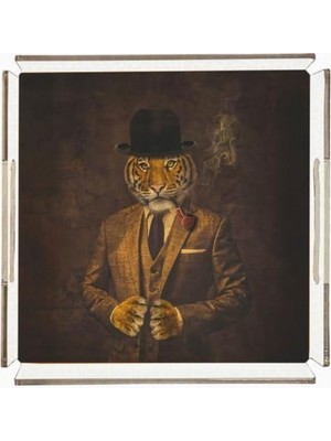 Mr. Tiger Pleksi Tepsi 25X25 cm