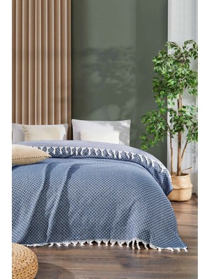 Çift Kişilik Yatak Pikesi Alice Indigo 200 x 230 cm