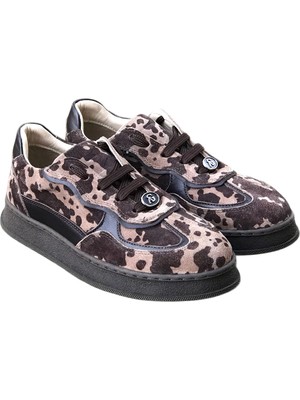 Kahve Leopar Desen Sneaker