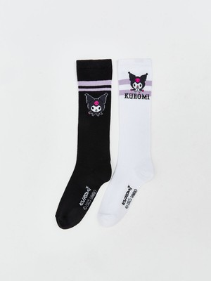 Lc Waikiki Yeni Sezon Kuromi Desenli Kız Çocuk Diz Altı Çorap 2'li