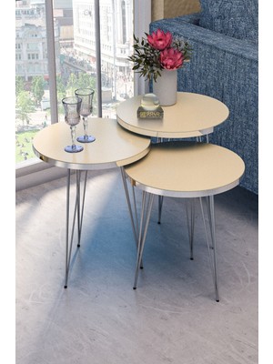 Zigon Sehpa Mantar Yan Sehpa Atlantik Çam