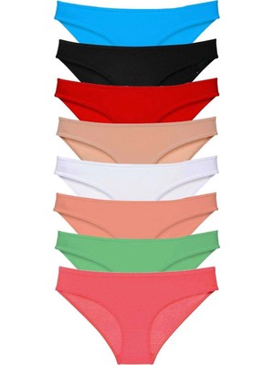 8 Adet Süper Eko Set Likralı Kadın Slip Külot Set 5