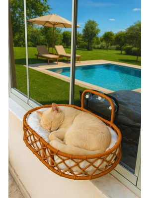 Tasaryum Kedi Cam Önü Hamak & Cama Asılan Kedi Yatağı