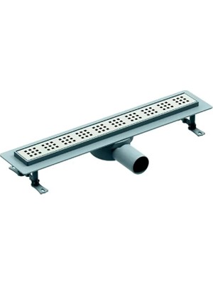 Lüks 40 cm Lineer Duş Kanalı – Yandan Çıkışlı, Paslanmaz Çelik Izgara, Koku Önleyici Sistemli Yer Süzgeci, Duş Izgarası