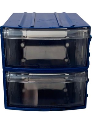 Plastik Çekmeceli Kutu 2 Çekmeceli 720-M