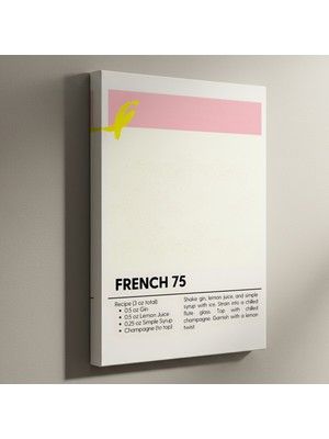 French 75 Kokteyli Tarifi Minimalist Tablosu