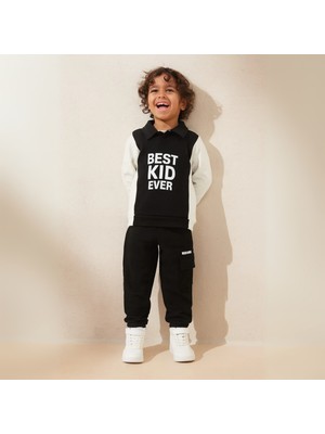 Erkek Çocuk Takım Eşofman Takımı Sweat & Kargo Cepli Alt 2'li Spor Set Mevsimlik 4-8 Yaş