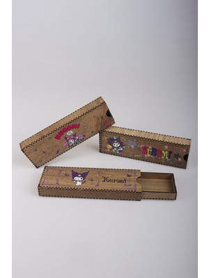 Dekomus Ile Lisanslı Yeni Sezon Kuromı "tekli" Çekmeceli Ahşap Kalemlik / Saklama Kutusu