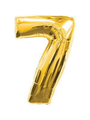 Benim Marifetlerim 7 Rakamı Altın Folyo Balon 34 Inch 86 cm