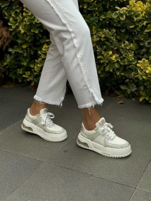 Guja 24K319-3 Kalın Taban Taşlı Kadın Sneakers Spor Ayakkabı