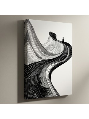 Soyut Siyah Beyaz Akış Tablosu