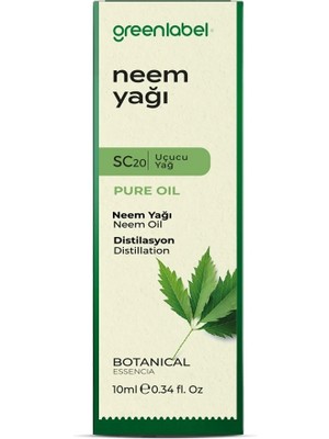 Greenlabel Neem (Tesbih Ağacı) Yağı 10 Ml. (Distilasyon)