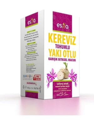 Esila Kereviz Tohumlu Yakı Otlu Karışık Bitkisel Macun 420 Gr.