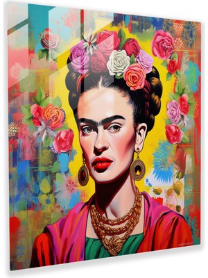 Popcas Frida Kahlo Cam Tablo - Retro Esintili Duvar Dekorasyonu &amp; Ev Dekorasyonu