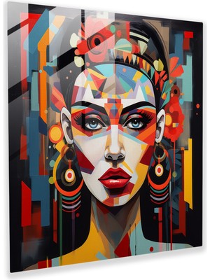 Popcas Modern Sanat Temalı Frida Kahlo Cam Tablo