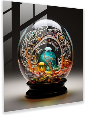 Popcas Kutsal Kur'an Cam Tablo - Masalsı Koleksiyon - Kutsal Kur'an Masalsı Duvar Dekorasyonu Cam Tablo