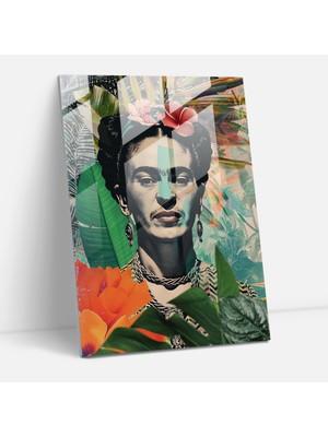 Popcas Frida Kahlo Stili Cam Duvar Sanatı - Frida Kahlo Eserleri Duvar Dekorasyonu Modern Sanat