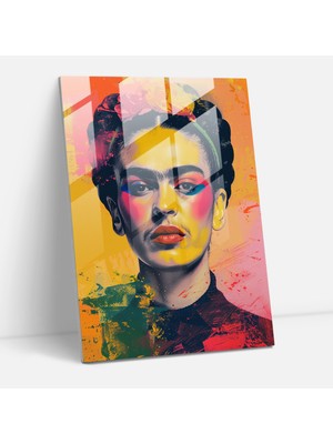 Popcas Frida Kahlo Tarzı Cam Duvar Sanatı - Frida Kahlo Eserleri Cam Sanatı Duvar Dekorasyonu
