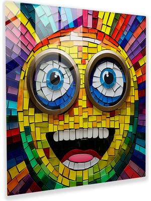 Popcas Minyon Mozaik Cam Duvar Sanatı - Minyonlar Duvar Dekorasyonu Ev Dekorasyonu Modern Sanat