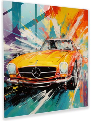 Popcas Mercedes Cam Tablo: Soyut Ifadeci Enerji - Mercedes Soyut Ifadeci Resim Enerji Canlı Renkler