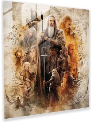 Popcas Orta Dünya Cam Sanatı - Orta Dünya Odak Noktası Sevilen Karakterler Nostalji