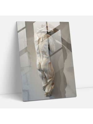 Popcas Kıvrımlı Oranlar Cam Duvar Sanatı - Maniyerizm Cam Sanatı Modern Sanat Cam Duvar Sanatı