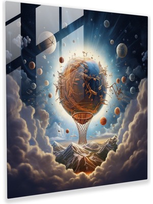 Popcas Nba Göksel Cam Tablo - Nba Cam Tablo Duvar Dekorasyonu Ev Dekorasyonu