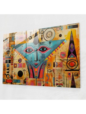 Popcas Efsanevi Cam Sanat: Mısır Gizemi - Mitoloji Soyut Modern Sanat