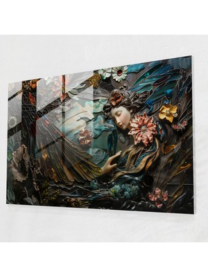 Popcas Neoklasik Cam Sanatı: Rönesans Etkisi - Neoklasik Modern Sanat Ev Dekorasyonu Cam Tablo