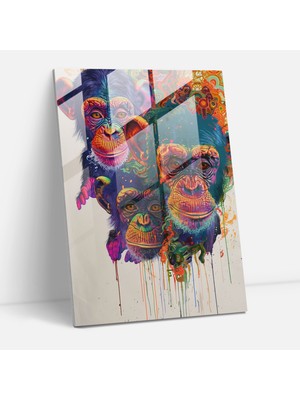 Popcas Frida Kahlo Tarzı Duvar Dekorasyonu - Kanvas Tablo Cam Sanatı Canlı Renkler Gerçeküstü Rüyalar